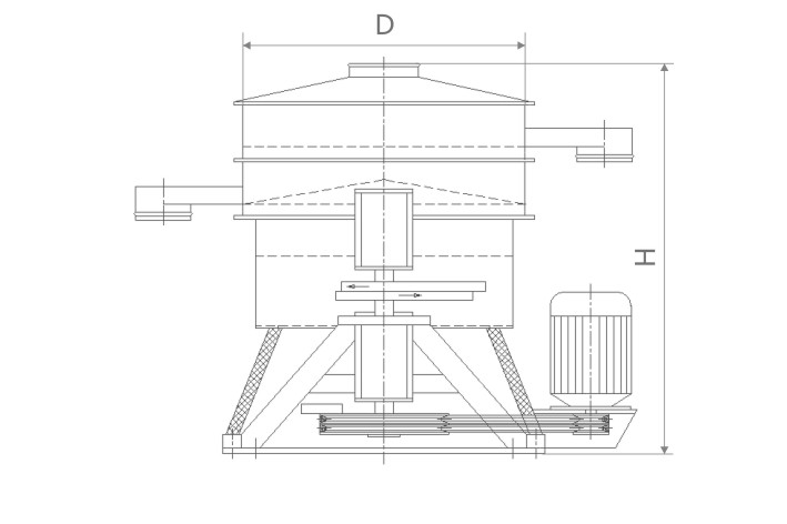 YBS搖擺篩安裝簡圖 YBS搖擺篩安裝簡圖-河南振江機械